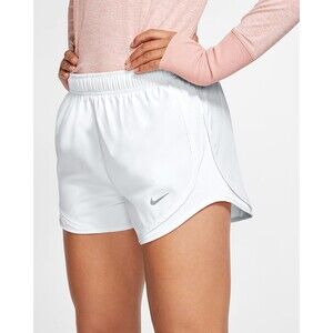 Nike Tempo Womens Brief-Lined Running Shorts White Large